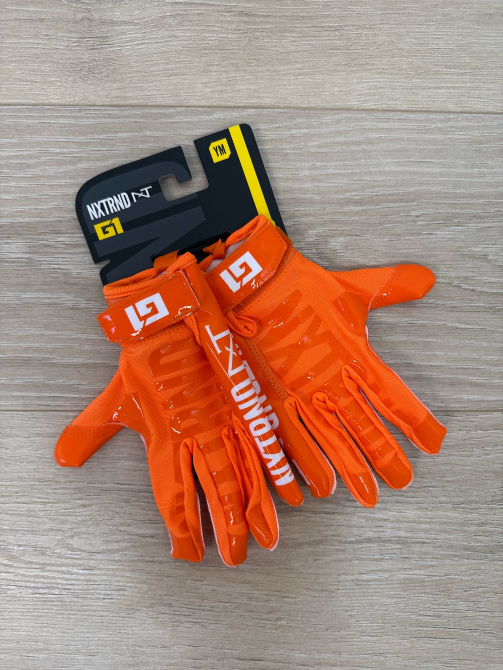 NEW Nxtrnd G1 Orange Youth Football Gloves